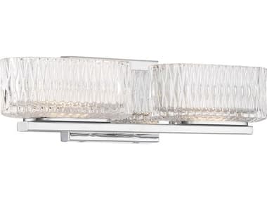 Minka Lavery Sparren 16" Wide 2-Light Chrome Glass LED Vanity Light MGO200277L