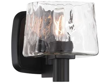 Minka Lavery Drysdale 1-Light Coal Black Wall Sconce MGO223166A