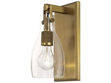 Minka Lavery Tiberia 10" Tall 1-Light Soft Brass Glass Wall Sconce MGO2271695