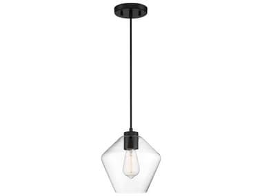 Minka Lavery 1-Light Coal Clear Glass Mini Pendant MGO233766A