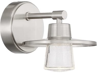 Minka Lavery Beacon Avenue 6" Wide 1-Light Brushed Nickel Glass LED Vanity Light MGO242184L