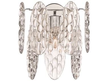 Minka Lavery Isabellas Reign 11" Tall 1-Light Polished Nickel Glass Wall Sconce MGO2483613