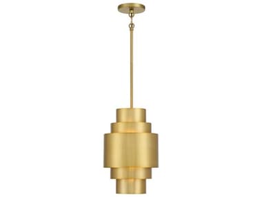 Minka Lavery Spyglass Terrace 10" 1-Light Soft Brass Tiered Mini Pendant MGO2531695