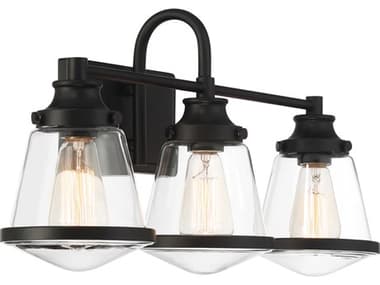 Minka Lavery Mannsdale 3-Light Coal Black Vanity Light MGO258366A