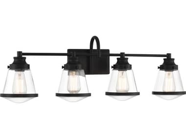 Minka Lavery Mannsdale 33" Wide 4-Light Coal Black Vanity Light MGO258466A