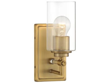 Minka Lavery Binsly 10" Tall 1-Light Antique Noble Brass Wall Sconce MGO2641575