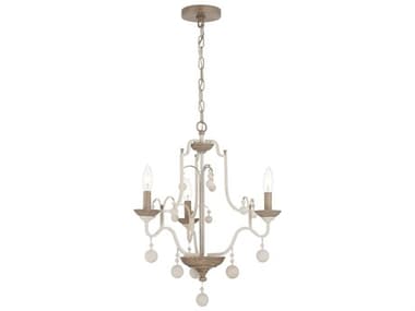 Minka Lavery Colonial Charm 18" Wide 3-Light White Wash Sun Dried Clay Brown Candelabra Chandelier MGO2663717