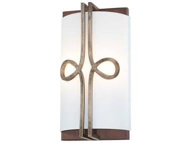Minka Lavery Yorkville 14" Tall 2-Light Aged Darkwood Silver Patina Brown Glass Wall Sconce MGO2692115