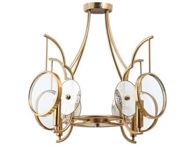 Minka Lavery Into Focus 4-Light Artisan Brass Semi Flush Mount MGO3814863