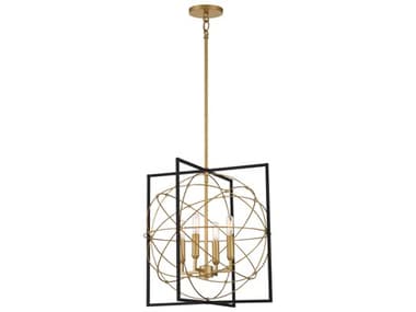 Minka Lavery Titans Trace Sand Coal / Painted Honey Gold 4-light 19'' Wide Mini Chandelier MGO3914707A