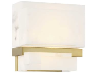 Minka Lavery Arzon 8" Tall 1-Light Soft Brass Glass LED Wall Sconce MGO521695L