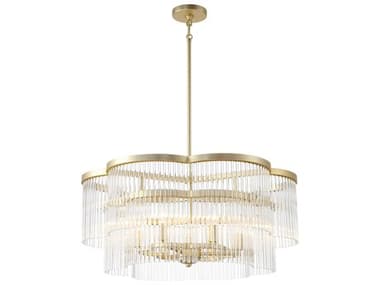 Minka Lavery Azura 6-Light Heirloom Brass Tiered Pendant MGO5455856