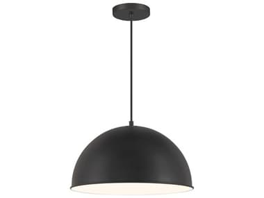 Minka Lavery Vantage 15" 1-Light Coal Black Dome Pendant MGO620366A