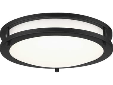 Minka Lavery 1-Light Coal Black LED Round Flush Mount MGO71266AL