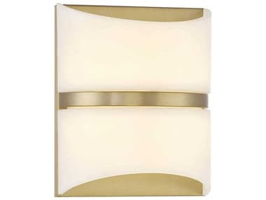 Minka Lavery Velaux 10" Tall 1-Light Soft Brass Glass LED Wall Sconce MGO822695L