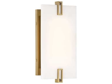 Minka Lavery Aizen 12" Tall 1-Light Soft Brass White LED Wall Sconce MGO924695L