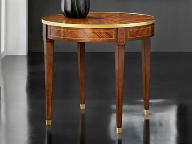 Modern History Home Round Wood End Table MHHMH1034F01