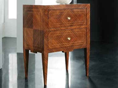 Modern History Home Breganza 2-Drawers Brown Oak Wood Nightstand MHHMH1060F01