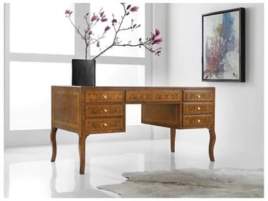 Modern History Home Bezier Brown Burlwood Secretary Desk MHHMH1062F01