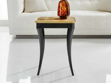 Modern History Home Fontaine Square Mirror Painted Ebony End Table MHHMH1092F01