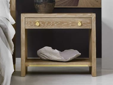 Modern History Home Mirage 1-Drawer Beige Oak Wood Nightstand MHHMH1102F01