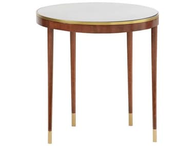 Modern History Home Lyon Round Mirror End Table MHHMH1105F01