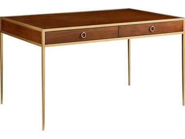Modern History Home Carlton Brown Oak Wood Writing Desk MHHMH1107F01