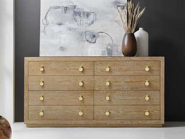 Modern History Home Mirage Beige Oak Wood Double Dresser MHHMH1114F01