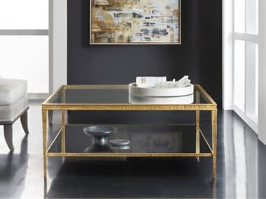 Modern History Home Rectangular Glass Antique Brass Coffee Table MHHMH1213F01