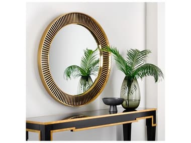 Modern History Home Tuxedo Round Wall Mirror MHHMH1223F01