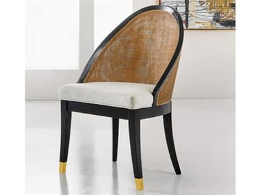 Modern History Home Lyon Black Upholstered Armless Dining Chair MHHMH1232F02