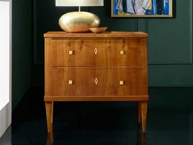 Modern History Home Vienna 2-Drawers Brown Cherry Wood Nightstand MHHMH1256F01
