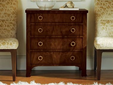 Modern History Home Biedermeier Walnut Brown Wood Accent Chest MHHMH226F01