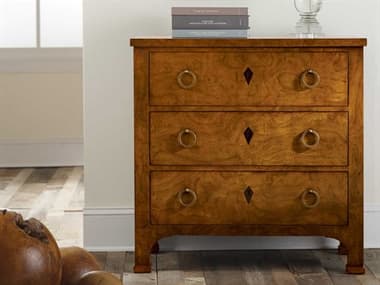 Modern History Home Continental 3-Drawers Brown Walnut Wood Nightstand MHHMH339F01