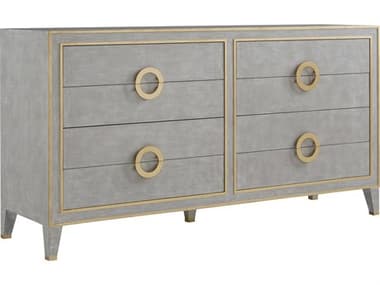 Modern History Home Abstract 4-Drawers Gray Double Dresser MHHMH421F02