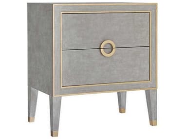 Modern History Home Retro 2-Drawers Gray Nightstand MHHMH438F03