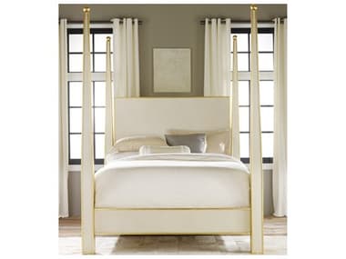 Modern History Home Abstract Painted White Wood King Poster Bed MHHMH450F01K