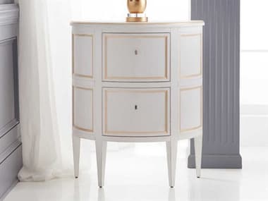 Modern History Home Covington Demilune Wood White Painted Console Table MHHMH615F02