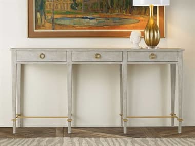 Modern History Home Modernist Rectangular Wood Antique Grey Gold Leaf Console Table MHHMH657F01