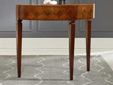 Modern History Home Marquetry Demilune Wood Console Table MHHMH882F01