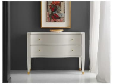 Modern History Home Serpentine Painted Linen Texture White Accent Chest MHHMH909F01