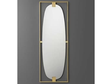 Modern History Home Paolo Satin Brass Lacquered Plated Rectangular Wall Mirror MHHMHX12