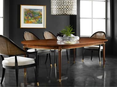 Modern History Home Walnut Wood Dining Room Set MHHNORRISDINSET