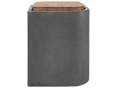 Moe's Home Outdoor Marquis Atlantic / Dark Grey 16'' Wide Dining Stool MHOBQ105425