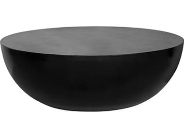Moe's Home Outdoor Black Concrete Round Coffee Table MHOBQ106002
