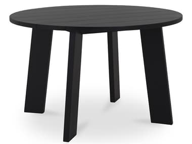 Moe's Home Outdoor Delta 47"W Round Dining Table Black MHOCV102402