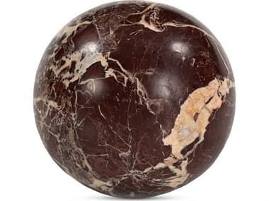 Moe's Home Outdoor Odessa Red Levanto Marble Sphere Tabletop Accent MHOGZ117322