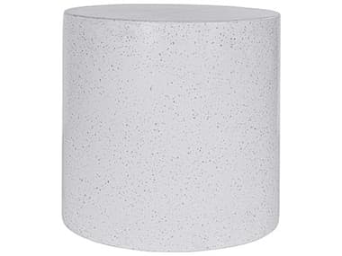 Moe's Home Outdoor Omi White Terrazzo 20'' Wide Round End Table MHOPW100518