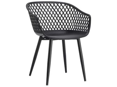 Moe's Home Outdoor Piazza Black Arm Dining Chair (Sold in 2) MHOQX100102