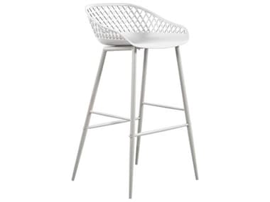 Moe's Home Outdoor Piazza White Arm Bar Stool MHOQX100418